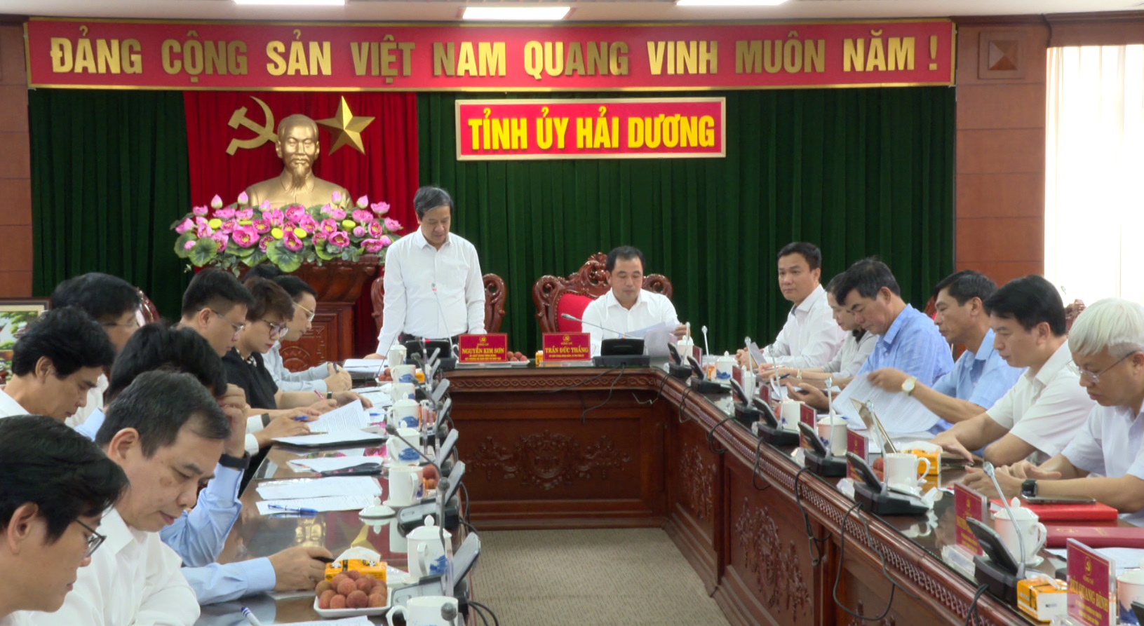 Đoàn công tác của Bộ Giáo dục và Đào tạo làm việc tại tỉnh Hải Dương